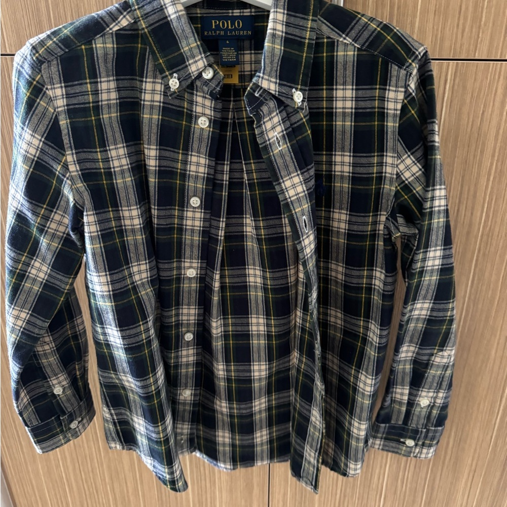 Polo by Ralph Lauren kids  Green Plaid Shirt